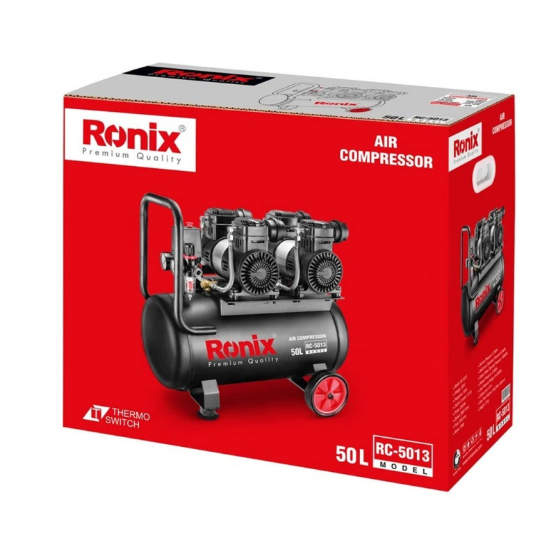 کمپرسور باد ۵۰ لیتری رونیکس مدل RC-5013 بدونه روغن سایلنس